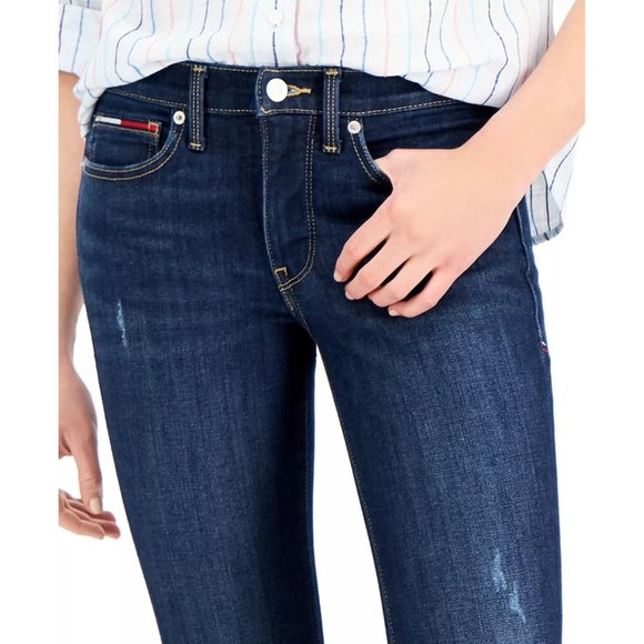 TOMMY HILFIGER JEANS Mid-rise Ankle Jeans - Size 0 / 25 - Picture 5 of 7